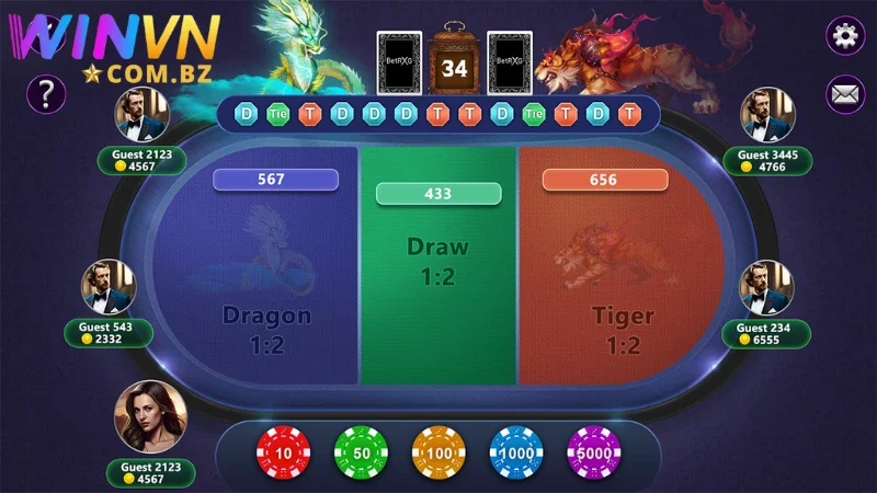Dragon Tiger tại Winvn gây ấn tượng từ những ngày đầu du nhập
