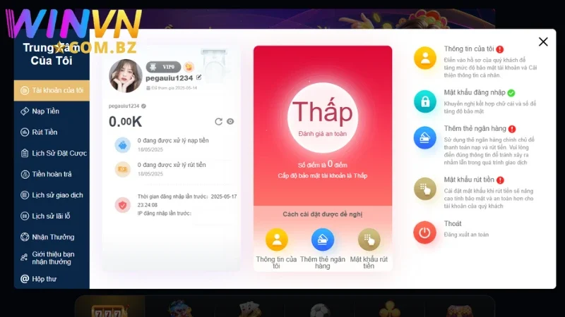 Chính sách bảo mật của Winvn xây dựng nhà cái minh bạch